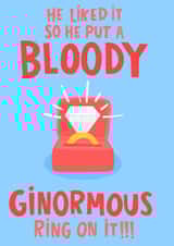 Beyonce Pun Funny Engagement Congratulations Card created by Lucy Maggie Designs