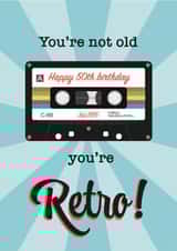 50th Birthday cassette tape card created by One Day in May Design