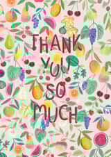 Fruity thank you card created by Sofia Papa Designs