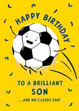 Football Birthday Card Son - Leeds created by Macie Dot Doodles