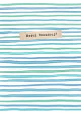 Merci Beaucoup Thank You Card created by Watercolour Sky