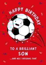 Football Birthday Card Son - Arsenal created by Macie Dot Doodles