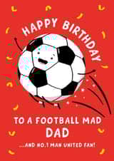 Football Mad Dad Birthday Card - Man United created by Macie Dot Doodles