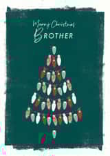 Brother tree lights Christmas card created by Rebecca Prinn