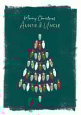 Auntie and Uncle decorative lights Christmas card created by Rebecca Prinn