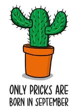 Prick September Birthday Card created by TeePee Creations