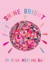Wedding Day Disco Ball Greetings Card created by Kat Arnold