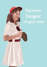 You're in a league of your own congratulations card created by Rodoodle