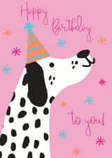 Cute Dalmatian Happy Birthday Card created by Luella York