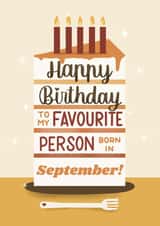 September Birthday Card for your Favourite Person in Fall Season created by Daksha Giri