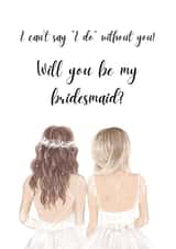 Bridesmaid card - Will you be my bridesmaid created by Samuel Breeze