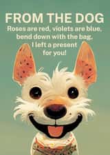A present from the dog, with love created by Thanksy