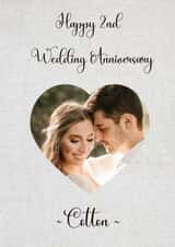 Personalised Anniversary Photo Card created by Marie Goodchild - husband wife Anniversary Personalised Photo Card 12191