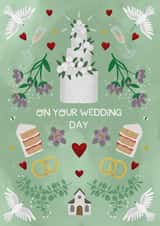 Doves away on your wedding day! created by Art by Reebee