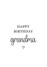 Happy Birthday Grandma Card created by Kalm Lettering