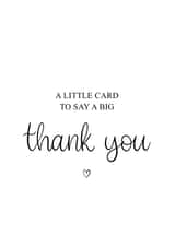 Little Card Big Thank You Card created by Kalm Lettering