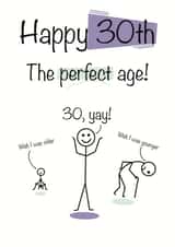 30th Birthday card - the perfect age! created by Shore Designs