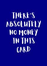 There is absolutely no money in this card created by Samuel Breeze