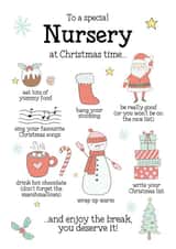 To a special nursery at Christmas time created by L M Designs and Prints