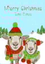 Merry Christmas Two Ewes card created by The Warren Creations