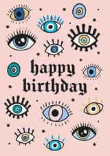Spiritual Evil Eye Happy Birthday Card created by Talk & Tell