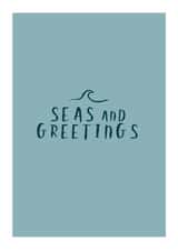 Seas And Greetings Sea Lover Wild Cold Water Swimmer Card created by Lu Cornish 