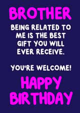A birthday reminder for your Brother created by @MarcoLooks