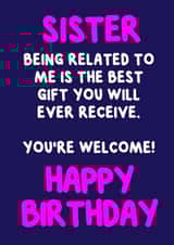 A birthday reminder for your Sister created by @MarcoLooks