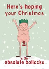 Funny Bollocks Christmas card created by Running with Scissors