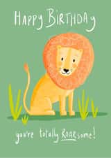 Awesome Lion Kids Birthday Card created by Big Pencil Prints