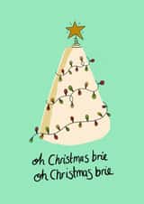 Funny Christmas Card - Cheese lover - Illustrated Brie created by Verity sparks