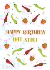 Hot Stuff Birthday Card - Chilli - Spicy - Peppers created by Coconut Island Cards