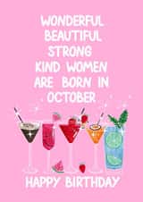 Beautiful Kind Women Are Born In October - Cocktail - For Her created by Naughty Nice