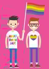 Pride Guys Birthday Card created by Dean Morris Cards