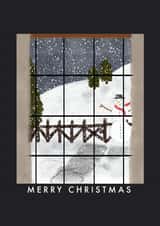 Merry Christmas Window View traditional card for friends family grandparents created by Jonny  Vinyl