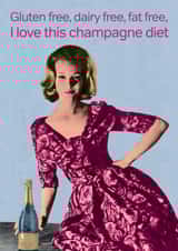 Champagne diet created by Cath Tate Cards