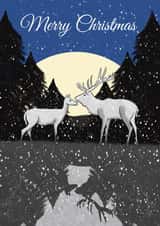 Classic Christmas Card - Reindeer Couple created by @Cupsie's Creations
