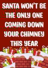 Funny merry Christmas card for partner - Santa clause created by Digitart