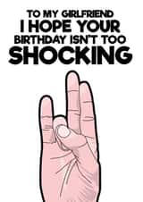 Funny but rude birthday card for a shocking girlfriend created by Blind Faith