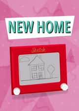 Etch-A-Sketch Themed New Home Card created by Knee Deep In the 90s