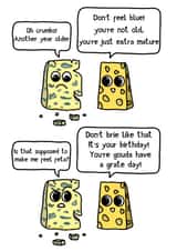 A funny Cheese pun birthday carda created by Doodle Cards