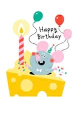 Cheesy Birthday Card for your Friends - Happy Birthday created by Kathrin Fehrl