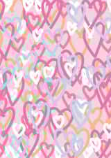 Cute Hearts - Thinkng Of You - Valentines - Blank Card created by Amber Rose L Designs