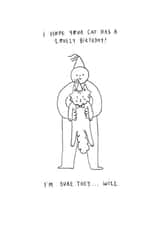 Funny Cat Birthday Card - Cat Card created by Yi-Yee Studios