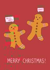 Funny Christmas Card Gingerbread Men created by Pen and Puns 