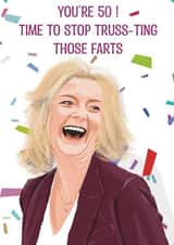 Funny Liz Truss Birthday card created by Replay Prints