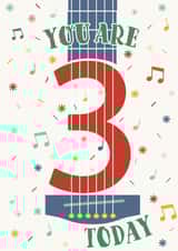 Musical 3rd birthday card. created by Larissa Nichele
