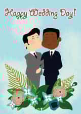 Cute Wedding Card for Same-Sex Interracial Male Couple created by Curtis Allen