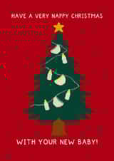 Christmas - Cute New Baby Christmas Card - for new parents - new baby created by Pickled Prints