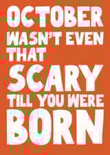 Funny birthday card for your October - born friend - Halloween Birthday created by Pickled Prints